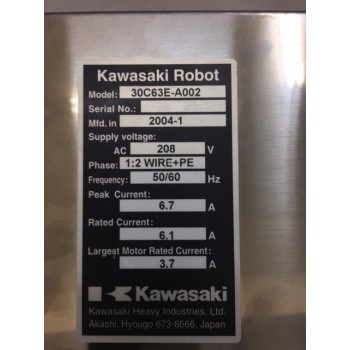 AMAT 0190-17831 Kawasaki 30C63E-A002 Robot Controller